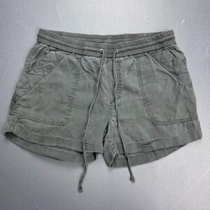 Lucky Brand Lounge Shorts Women's Small Gray Elastic Waist Cotton Casual Comfort